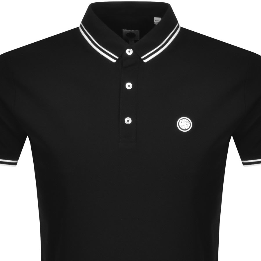 Alternative Image for ProductPretty Green Pique Polo T Shirt Black2